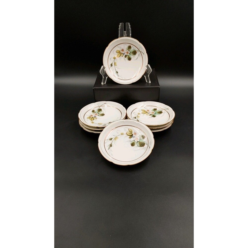 CFH Charles Field Haviland Limoges Berry Dessert Bowls Set of 8 Hand Painted
